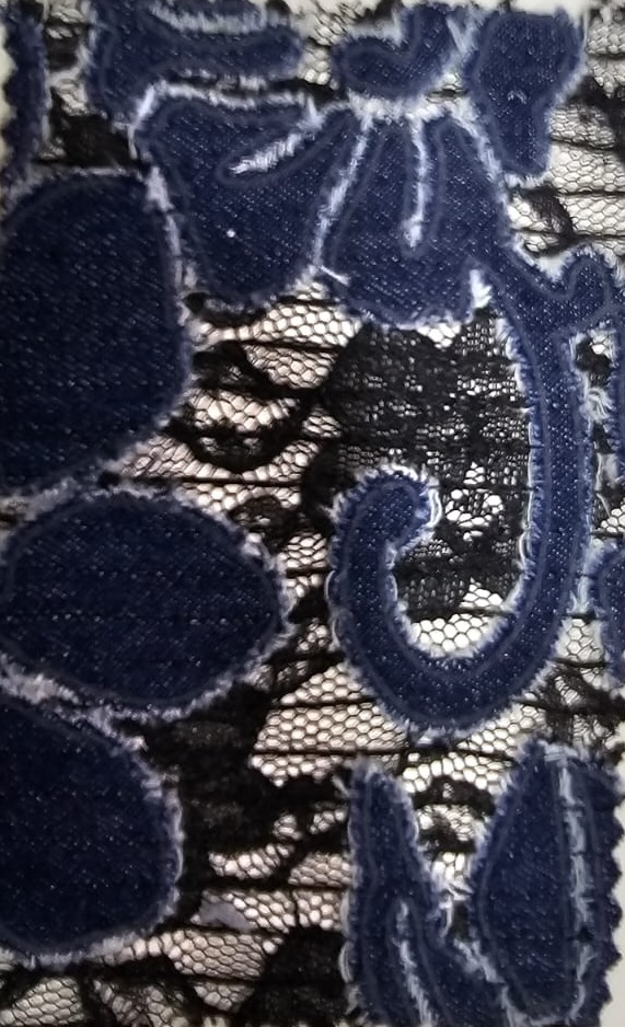 Blue With Black Lace